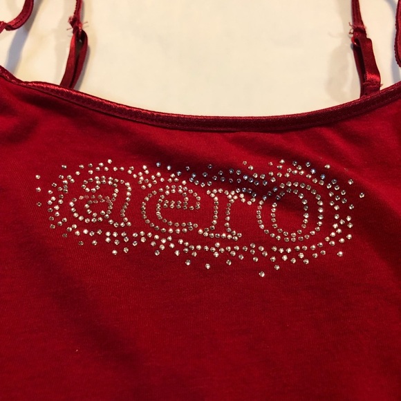 Aeropostale Women’s Adjustable Strap Pullover Stretch Red Tank Tops XS - Picture 2 of 8